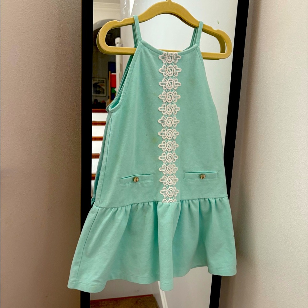 Mint Green Halter Dress with Embroidered Detail